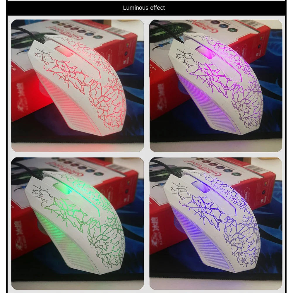 2400 DPI USB Wired Mouse Gaming Mouse LED Backlit Professional Gamer Mice Ergonomic Computer Mouse for PC Laptop Macbook