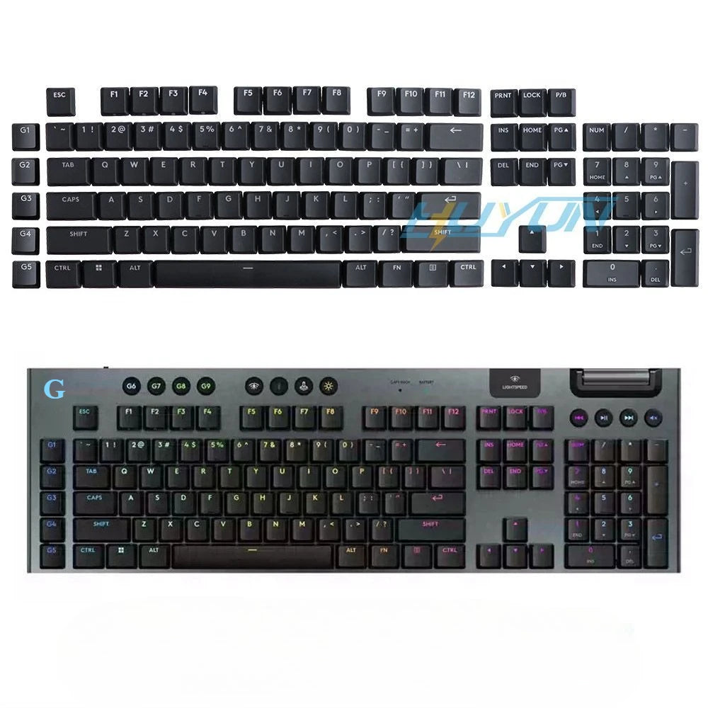 G915 913 TKL G815 G813 Textured Anti Slip Transparent Backlit Keycap, Suitable for Logitech Mechanical Keyboard