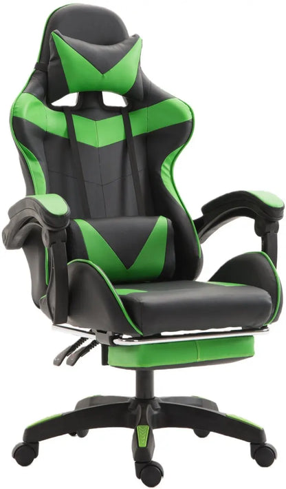 Ergonomic gaming chair, office chair, height adjustable,PU leather computer chair, with headrest and lumbar support, 360° swivel