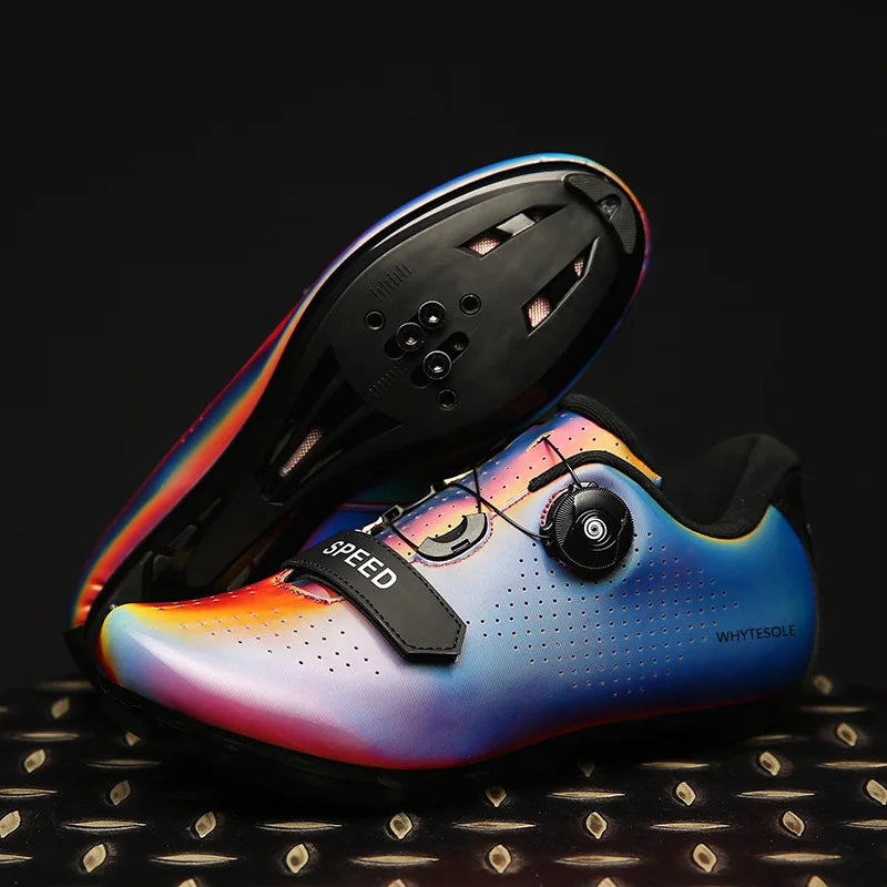 whytesole Men Cycling Sneaker Mtb Flat Shoes Cleat Self-Locking Mountain Bike Shoes Women Road Bicycle Cycling Shoe Dirt