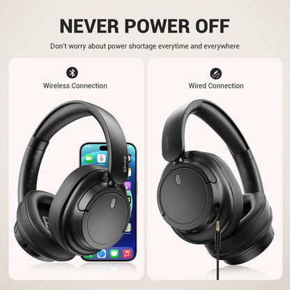 Oneodio Wireless Bluetooth 5.3 Headphones Bass/Pop Mode Over Ear Headset With Microphone Foldable Headphones 90H Playtime AAC