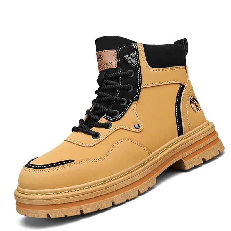 Hommes bottes 2025 chaussures décontractées hiver plate-forme en cuir concepteur de luxe Chelsea Cowboy travail en plein air sécurité cheville baskets
