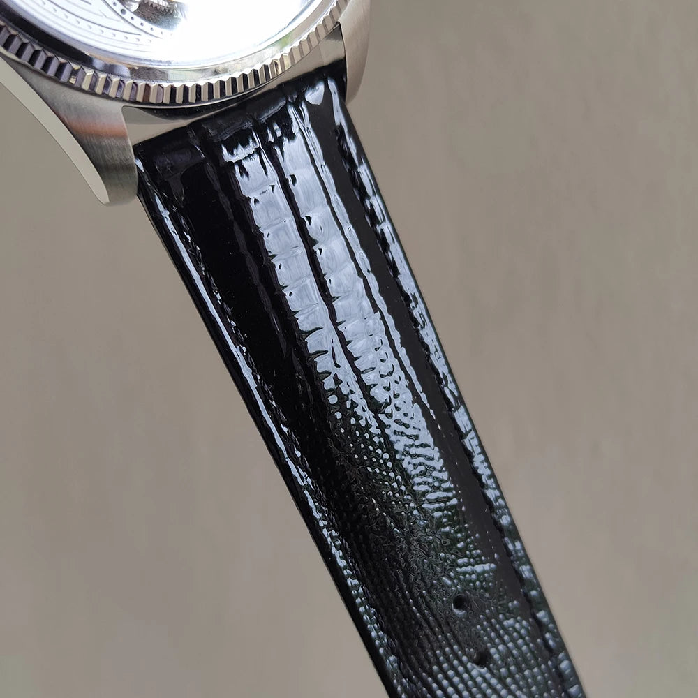 Time Essence Tourbillon Watch Classic Styling Leather Strap Sapphire Glass Hand Winding Luminous 28800