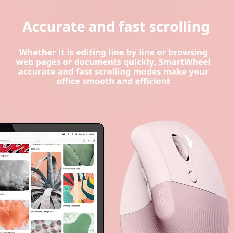 Logitech Lift Ergonomic Bluetooth Wireless Mouse Vertical Mouse Small Mouse Business Office 3 Devices Switch In Seconds