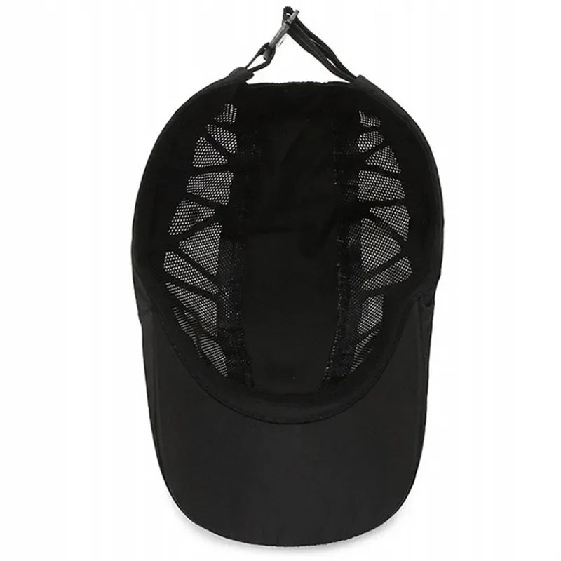 Boné de basebol unissexo com letras impressas, de secagem rápida; chapéus de sol; bonés de malha respirável para atividades ao ar livre no verão; boinas; viseiras; chapéus de golfe