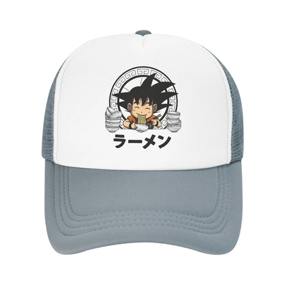 Goku Kid Ramen Dragon Ball Trucker Hat Men Women Vintage Anime Manga Hats Sports Cap Adjustable Polyester Baseball Caps Summer