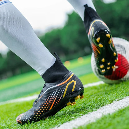 Men Football Boots Professional Outdoor Unisex Soccer Shoes Soccer Training Turf Futsal Match Grass Cleats Non-slip Breathable