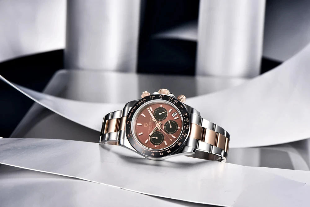 Orologio cronografo da uomo PAGANI DESIGN – Orologio da polso al quarzo di lusso, luminescente e impermeabile.
