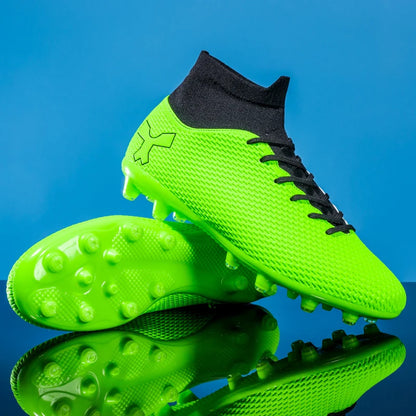 New Unisex Long Spike Football Boots Men Broken Nail Soccer Shoes AG/TF Training Soccer Cleats Sneakers Non-Slip Ankle Zapatos