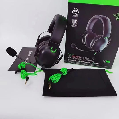 RAZER BLACKSHARK  V2 X Headphones sports Game Headset with Microphone 7.1 Surround Sound Video Gaming Earphone Wired for PC PS4