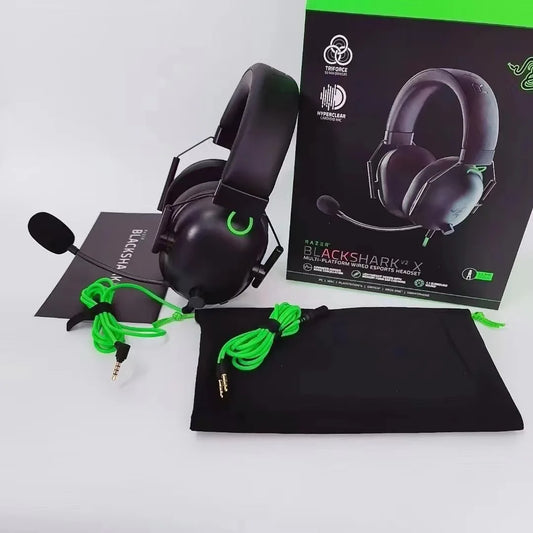 RAZER BLACKSHARK  V2 X Headphones sports Game Headset with Microphone 7.1 Surround Sound Video Gaming Earphone Wired for PC PS4
