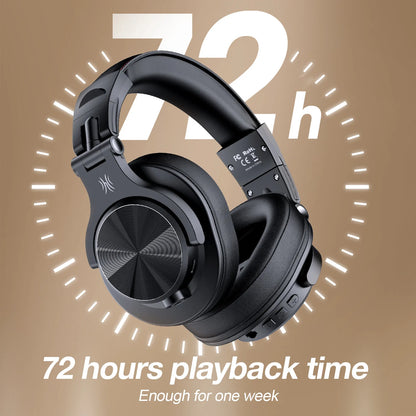 Oneodio Fusion A70 Wired + Wireless Bluetooth 5.2 Headphones For Phone With Mic Over Ear Studio DJ Headphone Recording Headset