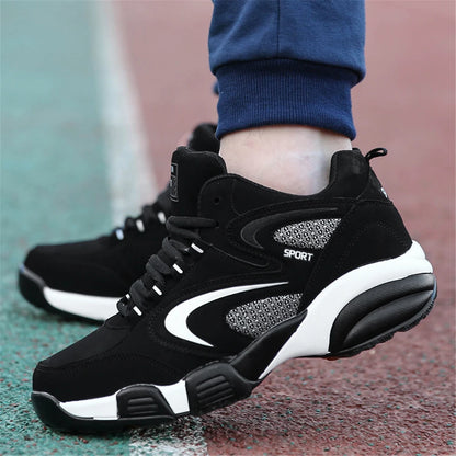 Trendige Colour-Block-Sneaker für Herren in Übergröße, bequeme, rutschfeste, geschnürte und robuste Freizeitschuhe für Outdoor-Aktivitäten von Herren