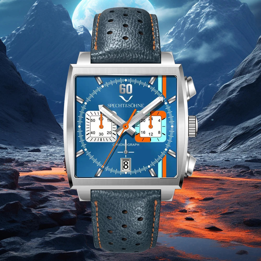 Specht&Sohne 2025 New Men's Watches Quartz Sport Watch Stainless Steel Leather Strap Japan Miyota VK63 Chronograph Reloj Hombre