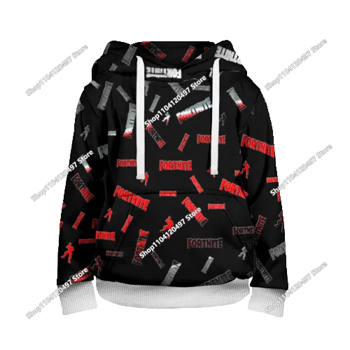 Nowe bluzy Fortnite 2025 z kapturem, nadruk 3D, bluza męska Harajuku z długim rękawem, krój oversize, unisex, odzież cosplayowa
