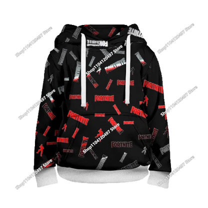 Nowe bluzy Fortnite 2025 z kapturem, nadruk 3D, bluza męska Harajuku z długim rękawem, krój oversize, unisex, odzież cosplayowa