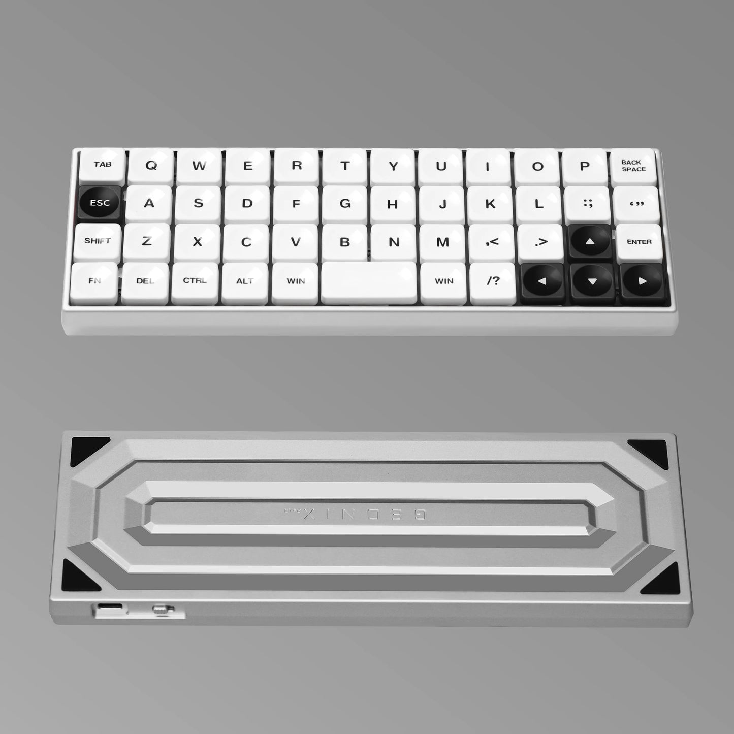 Chosfox GEONIX48 Rev.2 Low Profile Keyboard Single/Three Mode Portable Mechanical Keyboard Kit For LOW MX Switch Support QMK/VIA