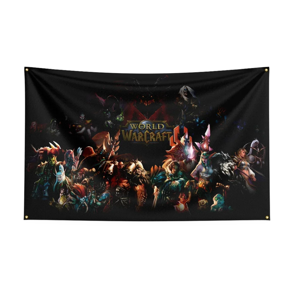 90X150CM Worlds of Warcrafts Wow Flag Polyester Digital Printed Game Tapestry Curtain For Decor dota1s