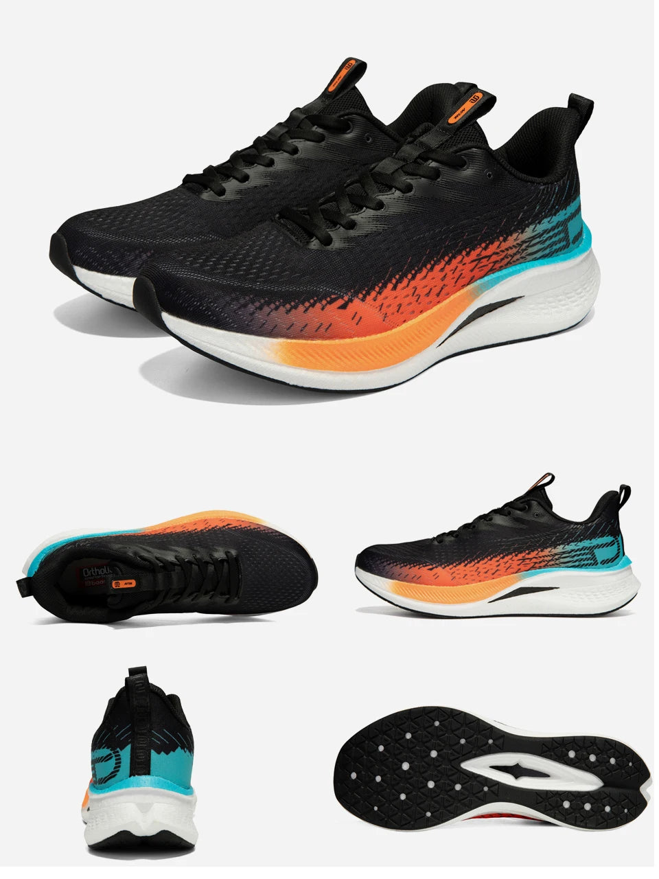 Baasploa Herren-Joggingsportschuhe mit Carbonplatte, professioneller Dämpfung, atmungsaktive rutschfeste Outdoor-Laufsneaker