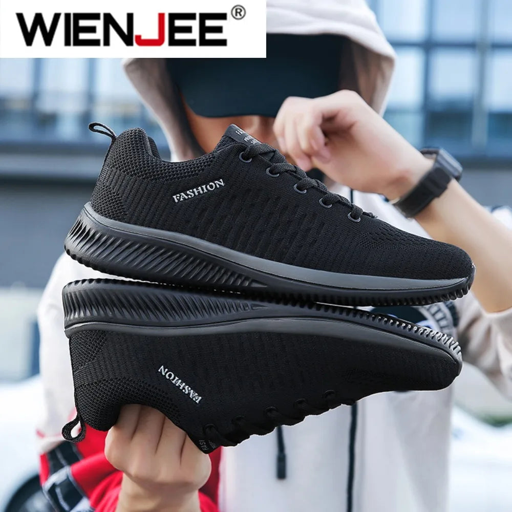 Męskie dzianinowe buty do biegania i chodzenia, casualowe sneakersy, oddychające sportowe buty do biegania, treningu i na siłownię, lekkie buty outdoorowe dla kobiet, rozmiary 38-47