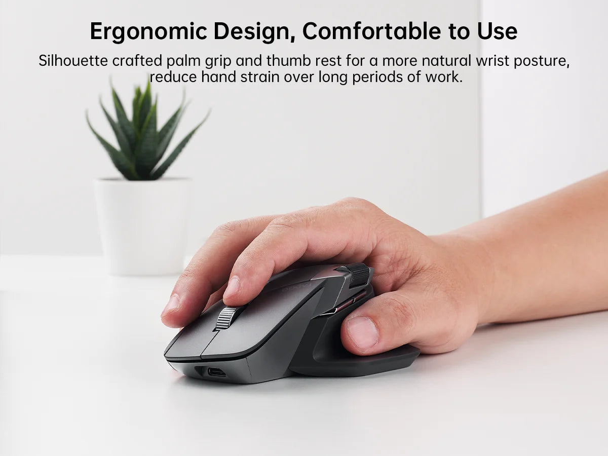 Rapoo MT760/MT760L/MT760Mini/MT760M Rechargeable Multi-mode Bluetooth Wireless Mouse Ergonomic 4000 DPI Support Up to 4 Devices