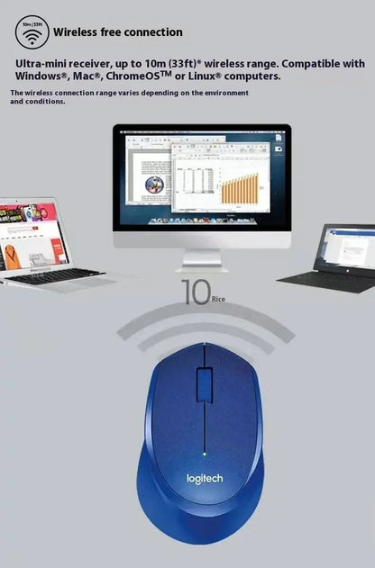 Logitech M330 Professional Office Mouse is compact, quiet, convenient to carry, comfortable to touch, and specifically designed1