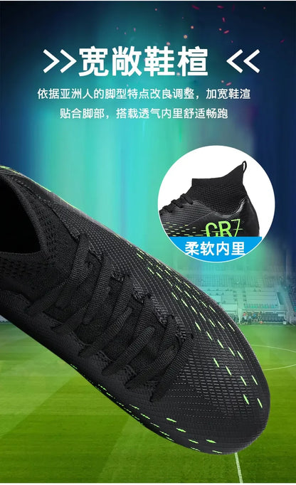 TF Long Stud Training Football Cleats Wear Resistant Breathable Firm Ground Outdoor Match Training Sports Footwear