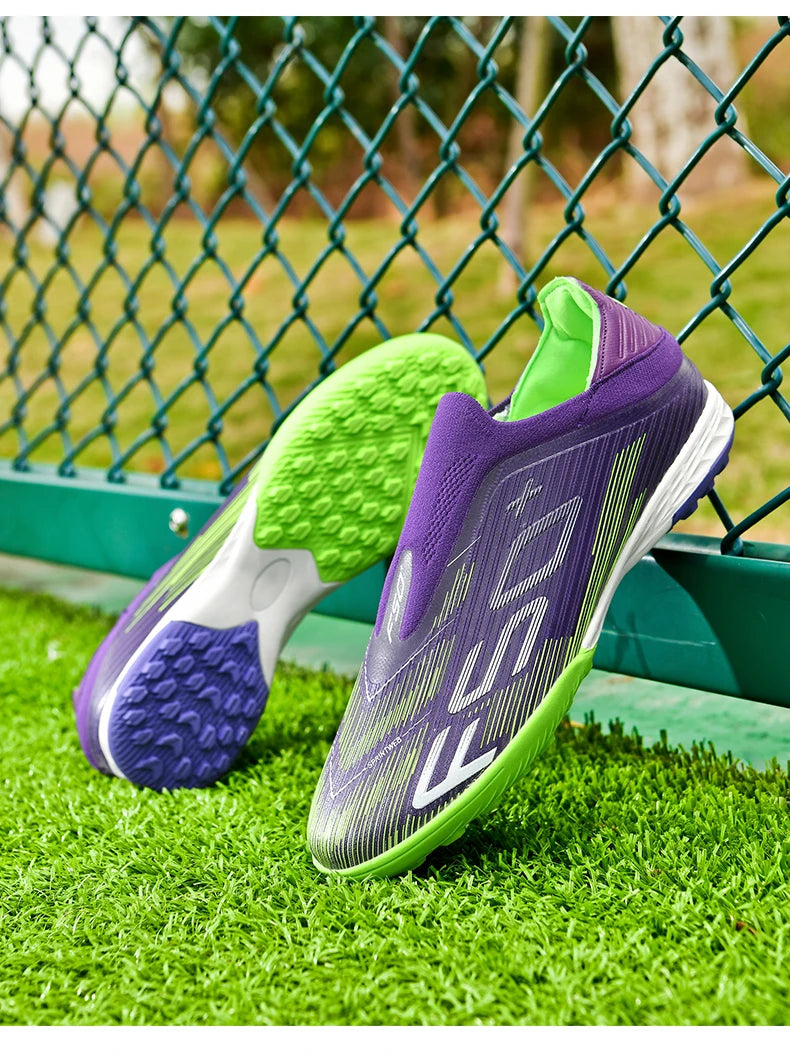 New Men's Football Boots Turf Comfortable Ultralight Soccer Shoes Non Slip Sport Fg Grass Cleats Futsal Indoor Adult Non-Slip
