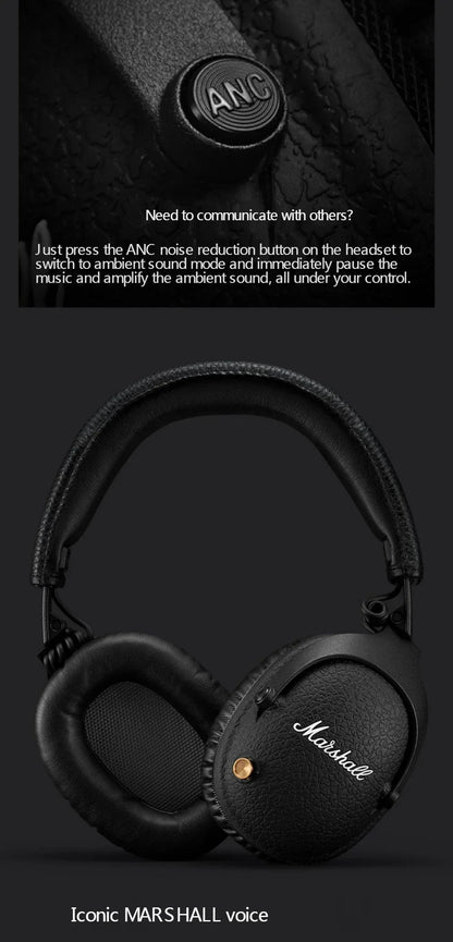 Marshall MONITOR II A.N.C. Wireless Headphones Active Noise Cancelling Headphones Subwoofer Music Sports Gaming Headphones