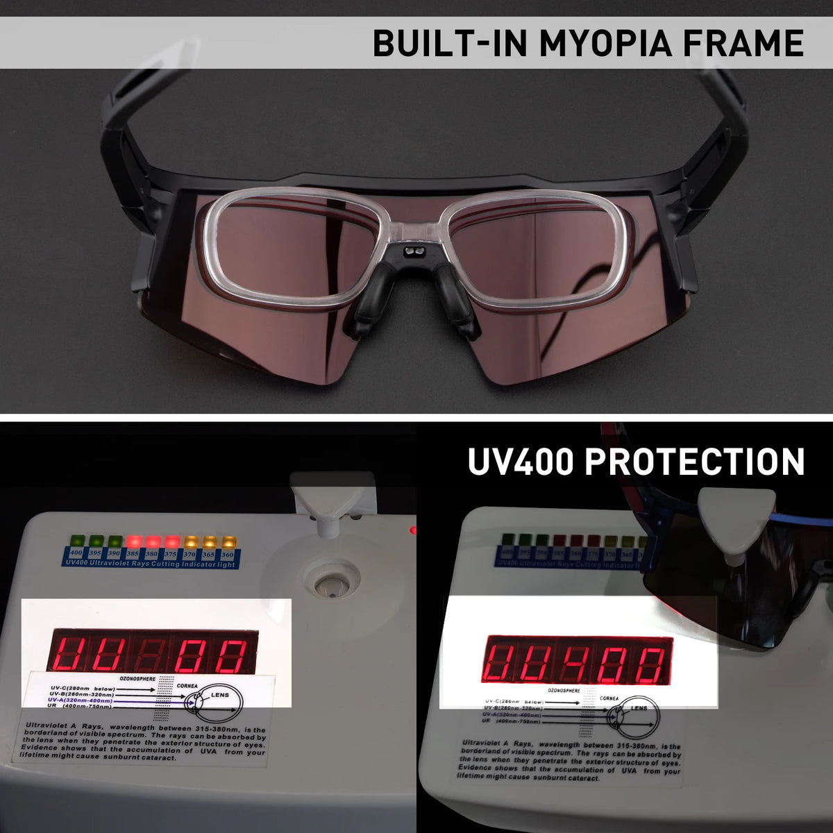 Gafas de sol Kapvoe para ciclismo, gafas polarizadas para bicicleta, MTB, UV400, de montaña, para hombre y mujer, gafas deportivas para actividades al aire libre
