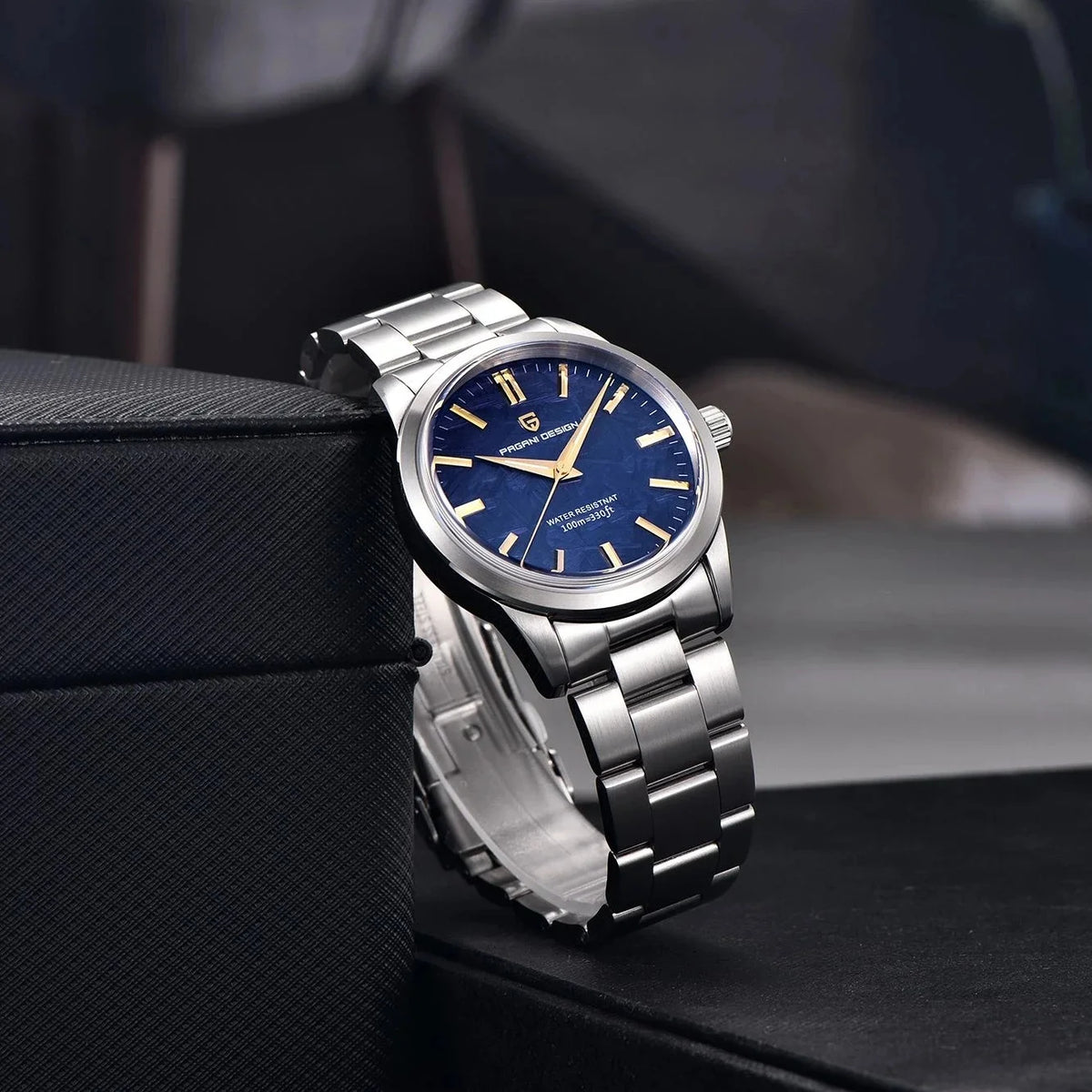 Orologio da uomo PAGANI DESIGN 40 mm, movimento al quarzo giapponese TMI VH31, stile lusso/business, vetro zaffiro, acciaio inossidabile 316L, impermeabile fino a 100 m