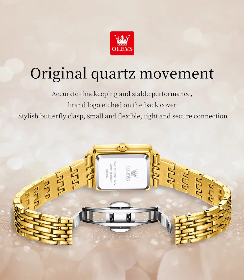 OLEVS 9995 Women's Watch Luxury Elegant Quartz Ladies Wristwatch Top Brand Waterproof Luminous Date Original Watch For Women