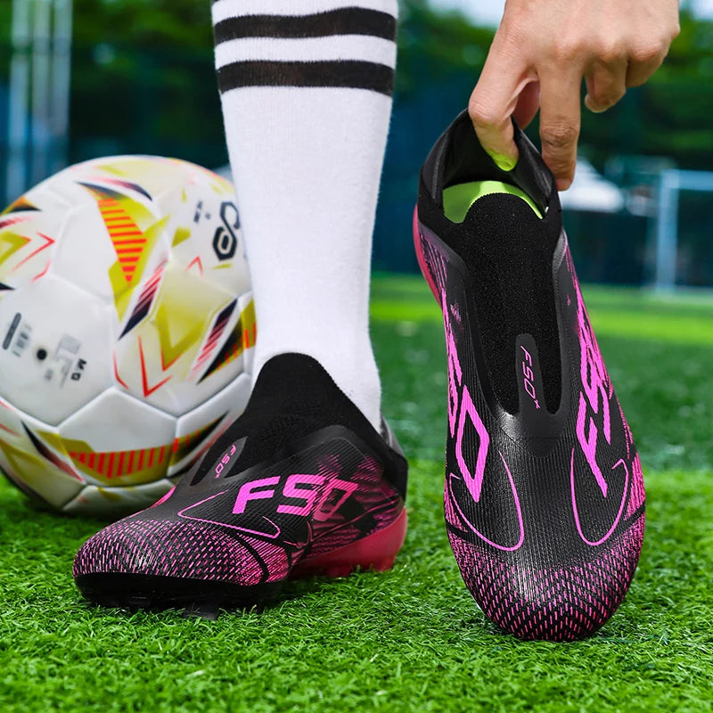 Nouvelles Chaussures de Football pour Hommes Antidérapantes, Crampons de Futsal Intérieur et de Football sur Gazon, Baskets Montantes de Haute Qualité, Meilleures Ventes pour l'Extérieur