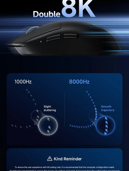 MCHOSE A7 V2 Ultra Wireless Gaming Mouse Pixart3950Ti Flagship Sensor Super 20000FPS for Accurate Tracking Support Web Driver