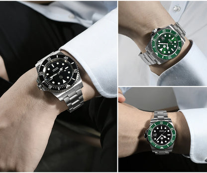 San Martin Upgraded Version 40mm Water Ghost Diver Watch Men's Luxury Automatic Mechanical Watches Sapphire Waterproof 200m SN0017