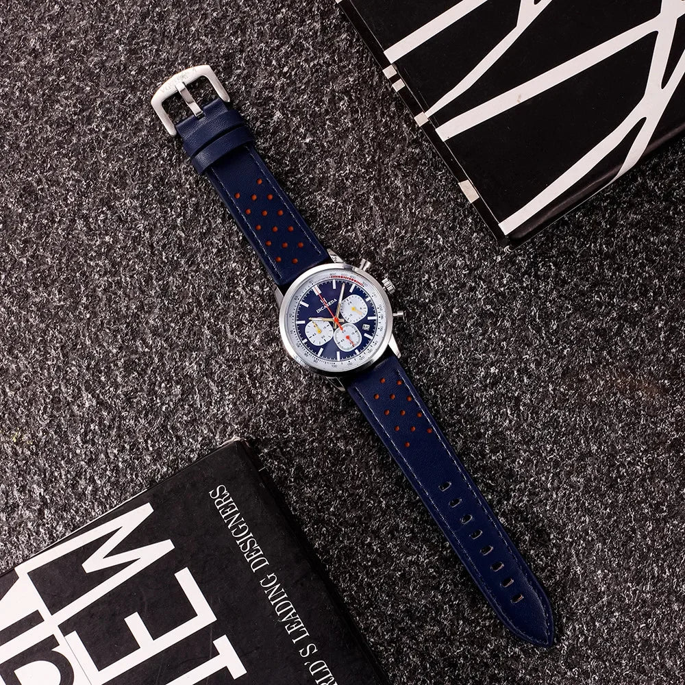 Montre à quartz INCASEDA chronographe 42 mm, mouvement multifonctionnel, série luxe pour homme, ultra-lumineuse, tendance