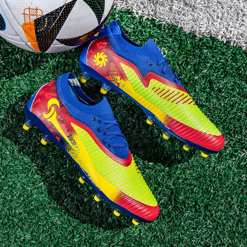 Chaussures de Football pour hommes, crampons de société, bottes professionnelles de terrain de Football en plein air, chaussures d'entraînement sur gazon, baskets à pointes longues