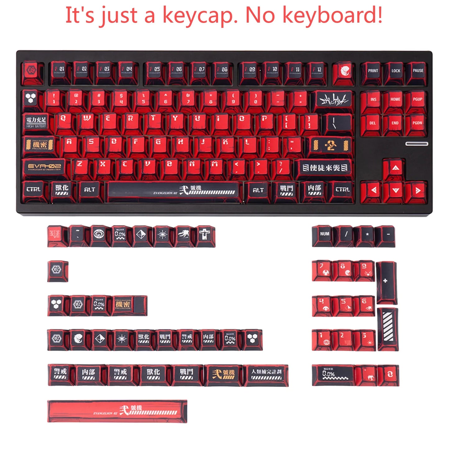 Manga Red Black Cherry Keycap Kit PBT 129 Key MX Switch HI75 HI8 68 F99 104 64 Wooting Mechanical Keyboard