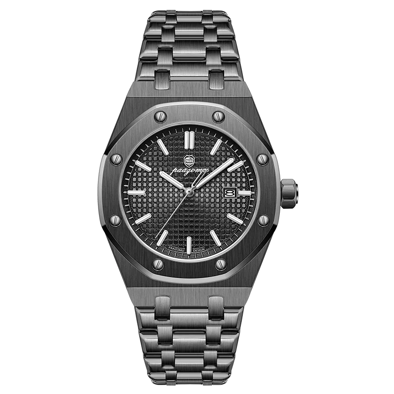 Montre à quartz carrée de luxe PAAZOMU pour homme, étanche, avec date luminescente, montre pour homme en acier inoxydable, montres d'affaires pour homme