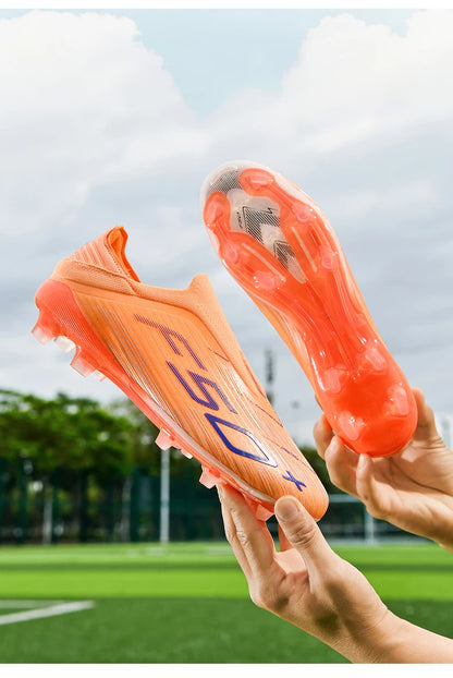 New Men's Football Boots Turf Comfortable Ultralight Soccer Shoes Non Slip Sport Fg Grass Cleats Futsal Indoor Adult Non-Slip