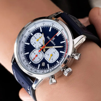 Montre à quartz INCASEDA chronographe 42 mm, mouvement multifonctionnel, série luxe pour homme, ultra-lumineuse, tendance