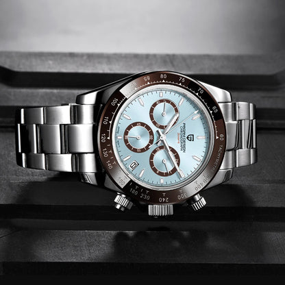 Orologio cronografo da uomo PAGANI DESIGN – Orologio da polso al quarzo di lusso, luminescente e impermeabile.