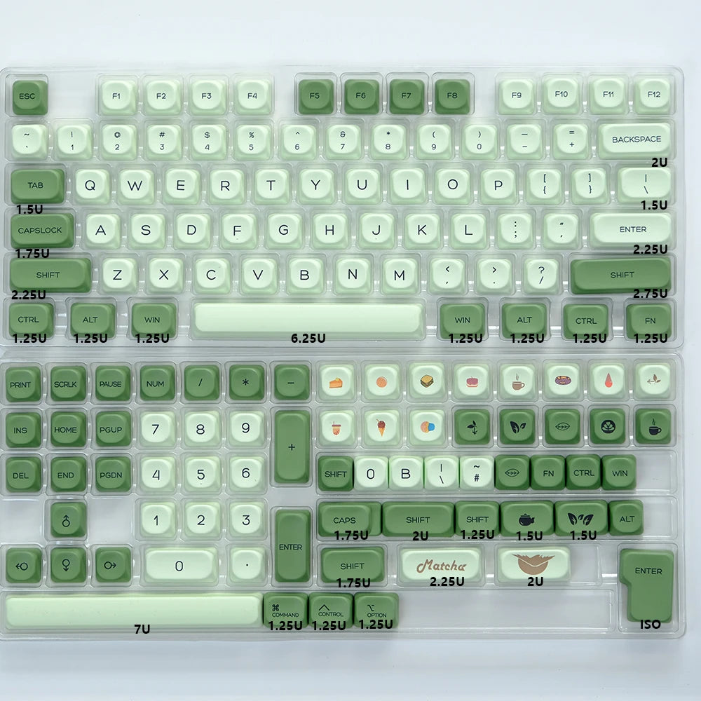 KBDiy KOA  Profile PBT Honey Milk Keycaps Russian Korean Japanese 137 Keys Caps for Mechanical Keyboard Keycap MAC for MX Switch