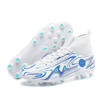 Crampons de Football pour hommes, chaussures d'entraînement sur gazon en salle, antidérapantes, TF/AG, bottes de terrain de Football confortables pour enfants