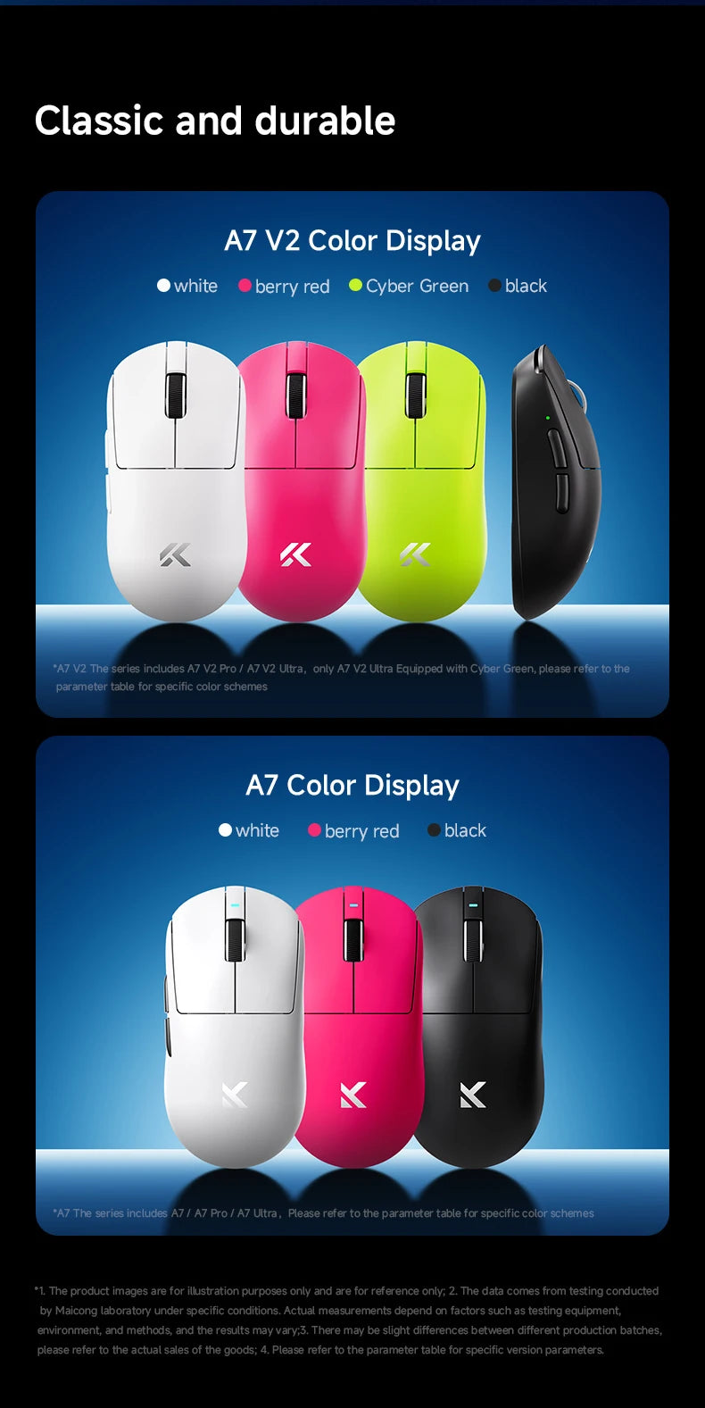 MCHOSE A7 V2 Ultra / Pro Lightweight Wireless Gaming Mouse Dual 8000Hz PAW3950 TI 42000DPI Mice For PC E-sports Gamer