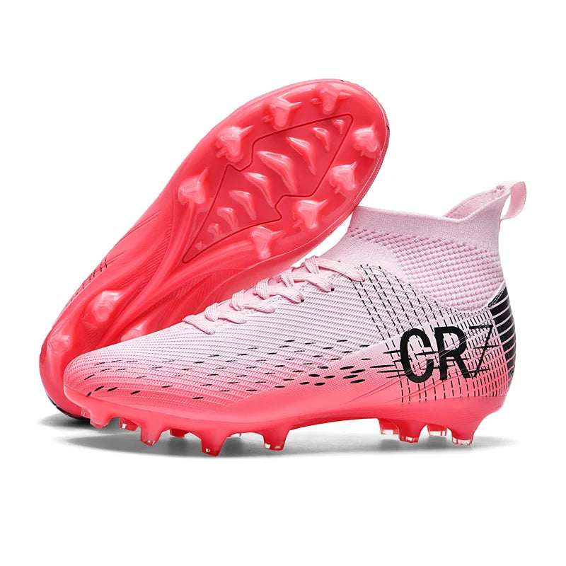 Chaussures de football professionnelles pour hommes, originales, respirantes, confortables, résistantes, pour terrain en herbe.