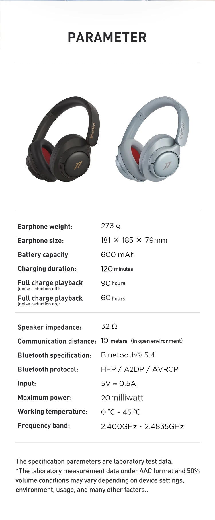 1MORE SonoFlow S Active Noise Canceling Wireless Headphones 42dB ANC Bluetooth Headsets Hi-Res Audio  90H Playtime