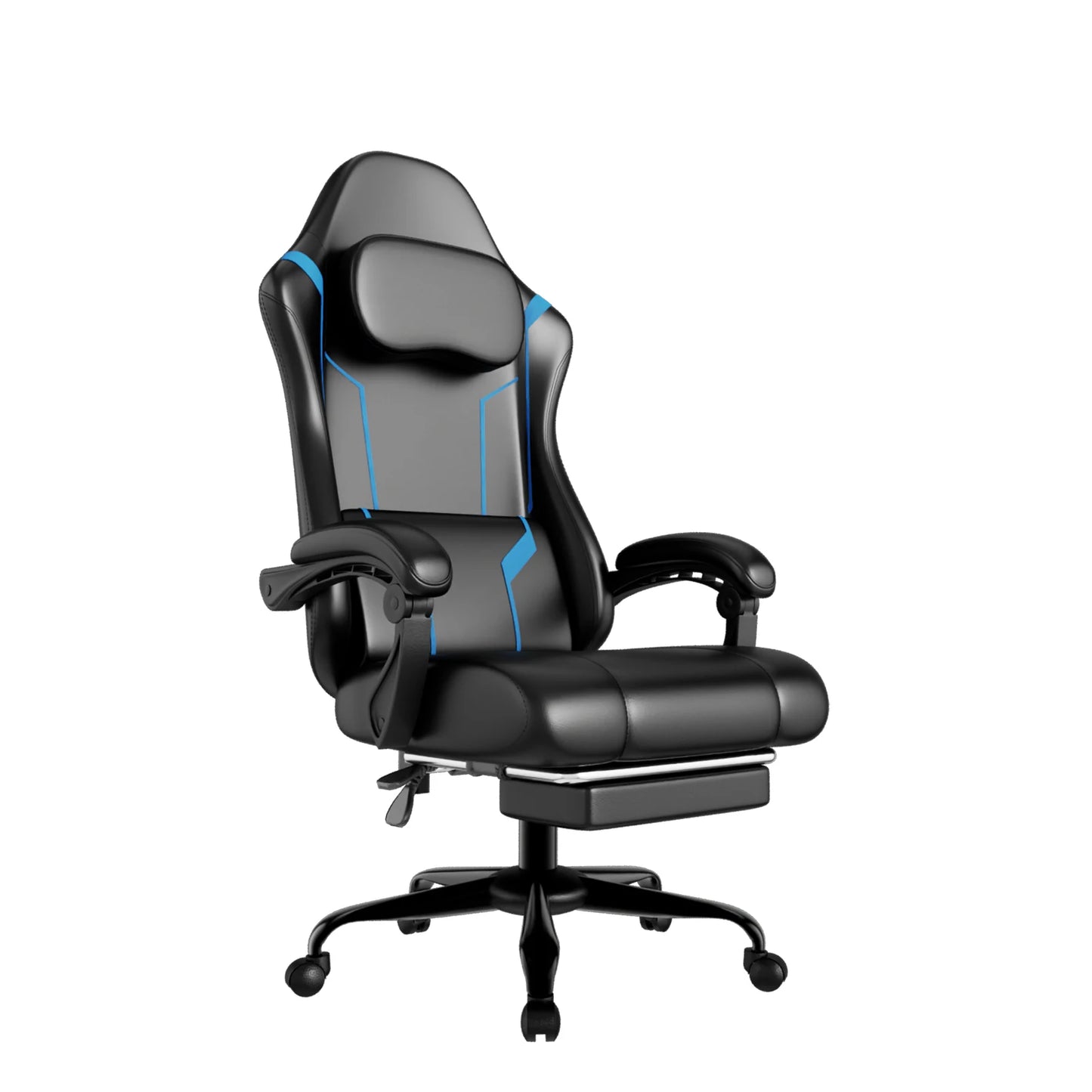 Ergonomic Gaming Chair, Electronic Gaming Chair With Pocket Spring Pad And Footrest, Height Adjustable Computer Chair