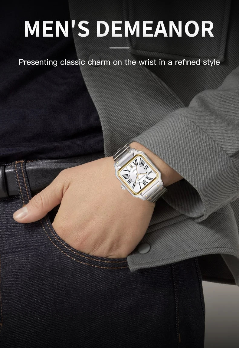 Specht&Sohne New Men's Watches Japan Miyota 8215 Movt Mechanical Wristwatches Stainless Steel 50M Waterproof Relogio Masculino