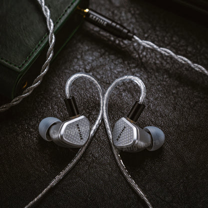 Angelears Kefine Klean SV 10mm DLC Diaphragm Dynamic Driver IEMs Hi-Fi In-ear Earphone with Nozzles and SPC Cable